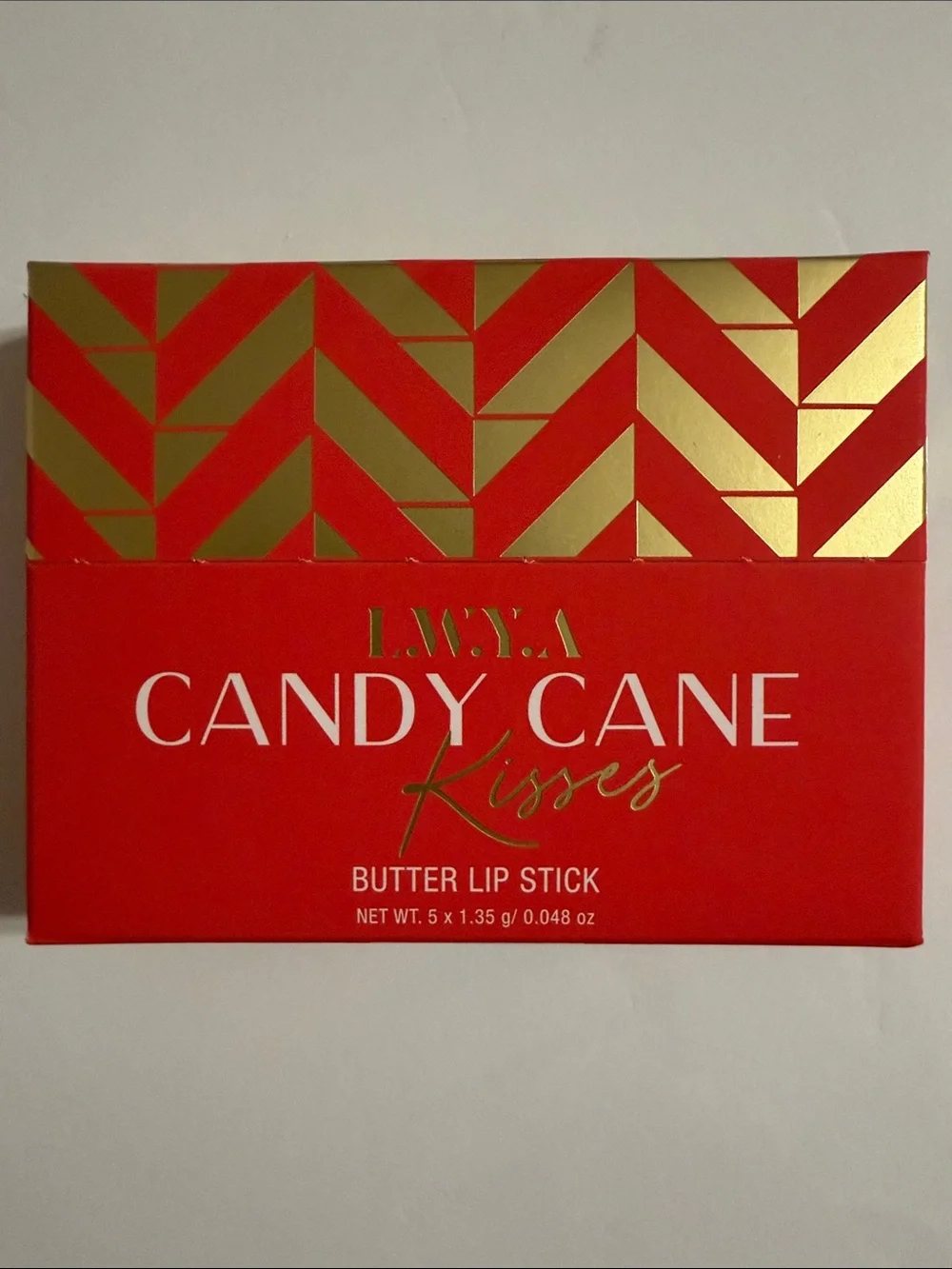 Kim Gravel. L.W.Y.A. Candy Cane Kisses Mini Lipstick 5 piece Set 5X1.35g